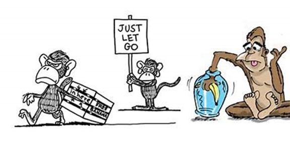 Monkey in a pitch trap image